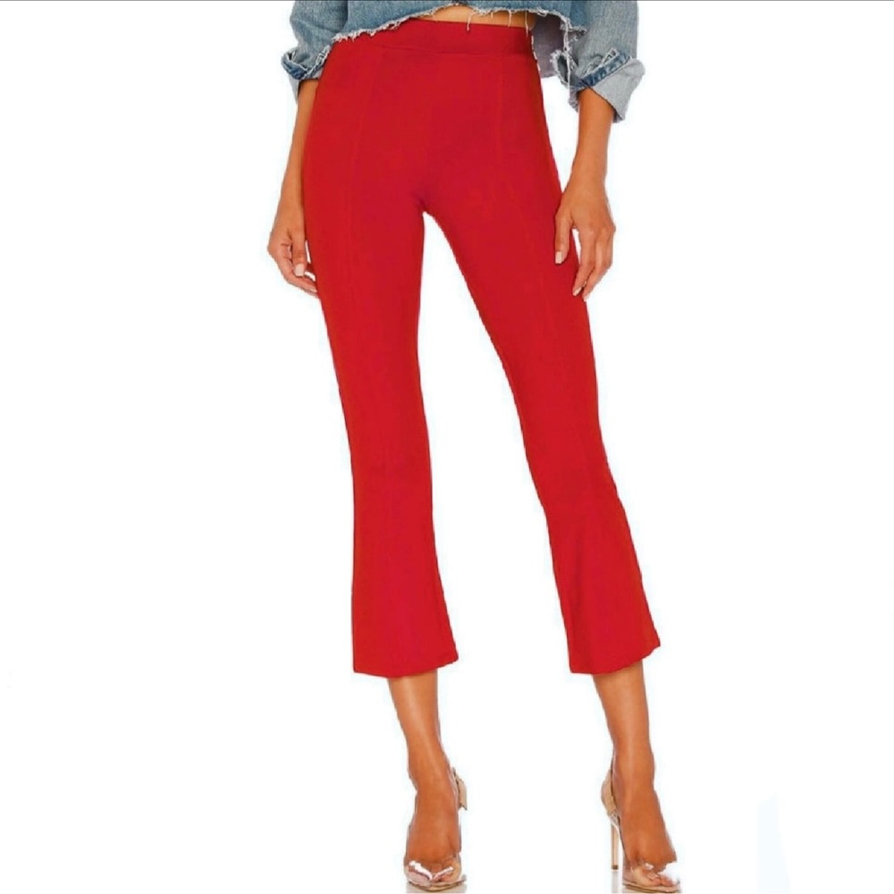 NWT Lovers + Friends Red Mini Flare Pants Size Large
